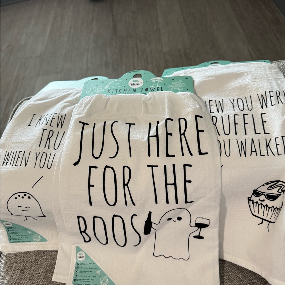 3 flour sack kitchen towels